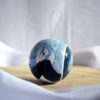 Boule de Noël bleue, blanche et noire n°1/4 (vendu) – Image 2